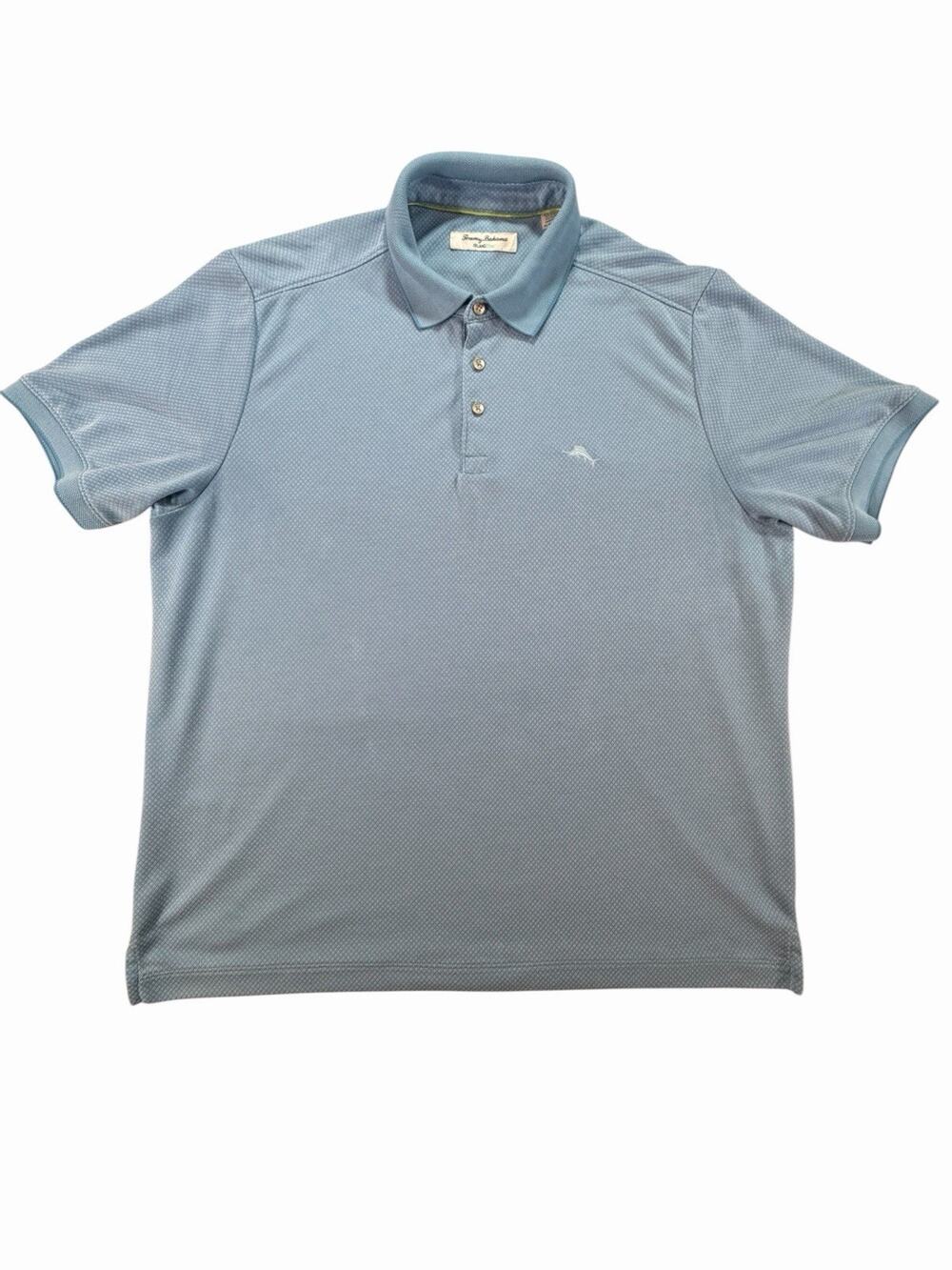 Tommy Bahama IslandZone Polo Shirt XLT Tall Blue CoolMax Tencel Golf Men
